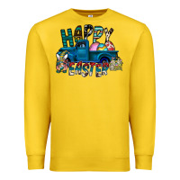 Lemon Happy Easter  truck Premium Sweatshirt - CowhideDigitalArt