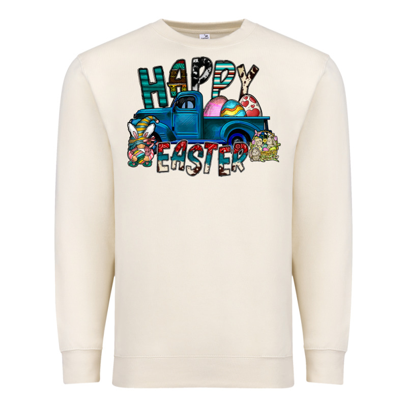 Happy Easter  Truck Premium Sweatshirt by CowhideDigitalArt | Teevron