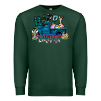 Sports Green Happy Easter  truck Premium Sweatshirt - CowhideDigitalArt
