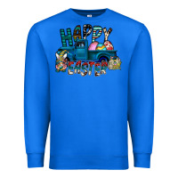 True Royal Happy Easter  truck Premium Sweatshirt - CowhideDigitalArt