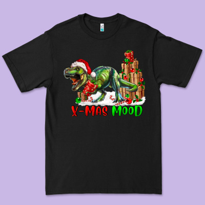 T- Rex X-mas Mood Premium Tee Designed By Ranaportraitstore