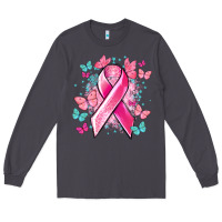 Smoke Breast Cancer ribbon Cancer Awareness Long Sleeve Tee - HowdyJamesFarm