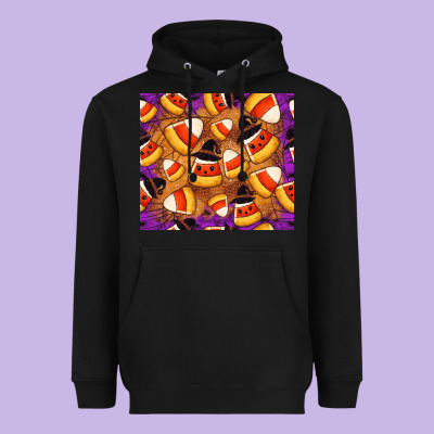 Candy Pattern Heavyweight Hoodie Designed By Cowhidedigitalart