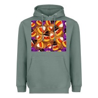 Sage Candy Pattern Heavyweight Hoodie - CowhideDigitalArt