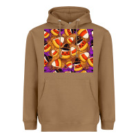 Toasted Coconut Candy Pattern Heavyweight Hoodie - CowhideDigitalArt