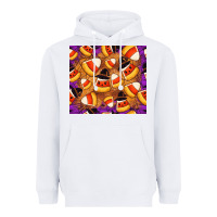 White Candy Pattern Heavyweight Hoodie - CowhideDigitalArt