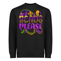 Black beads please mardi gras Heavyweight Sweatshirt - OliviaCreatesArt