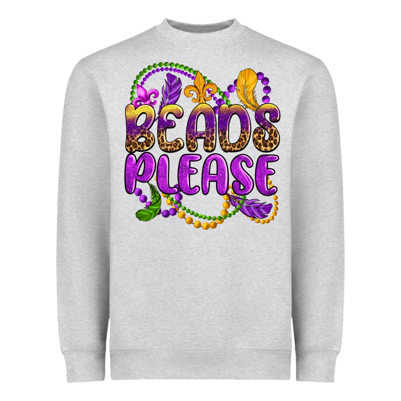 Beads Please Mardi Gras Heavyweight Sweatshirt by OliviaCreatesArt | Teevron