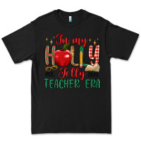 Black in my holly jolly teacher era Premium Tee - MaliasSmallBusiness