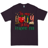 Plum in my holly jolly teacher era Premium Tee - MaliasSmallBusiness