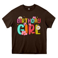 Chocolate Brown birthday girl Heavy Core Tee - MaliasSmallBusiness