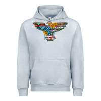 Heather Grey thunderbird with usa flag and sunflowers Urban Hoodie - Artiststas