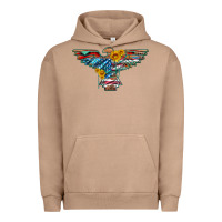 Pigment Burro thunderbird with usa flag and sunflowers Urban Hoodie - Artiststas