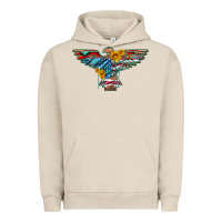 Pigment French Oak thunderbird with usa flag and sunflowers Urban Hoodie - Artiststas