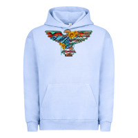Pigment Grape Ice thunderbird with usa flag and sunflowers Urban Hoodie - Artiststas