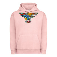 Pigment Salmon thunderbird with usa flag and sunflowers Urban Hoodie - Artiststas