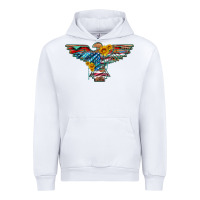 White thunderbird with usa flag and sunflowers Urban Hoodie - Artiststas