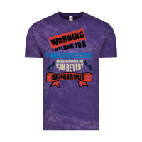 Cloud Purple I belong to a HAIRDRESSER warning job funny partner Vintage Tee - Bettercallsaul