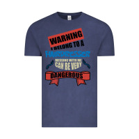 Vintage Denim I belong to a HAIRDRESSER warning job funny partner Vintage Tee - Bettercallsaul