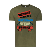 Vintage Olive I belong to a HAIRDRESSER warning job funny partner Vintage Tee - Bettercallsaul