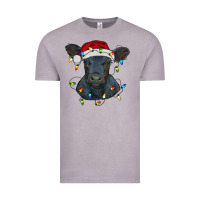 Vintage Zinc christmas baby black angus calf with lights Vintage Tee - RanaPortraitStore
