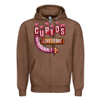 Chestnut Valentines Day Cupid's Love Lodge Zipper Hoodie - FaDigitalArtStudio