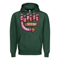 Sports Green Valentines Day Cupid's Love Lodge Zipper Hoodie - FaDigitalArtStudio