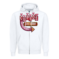 White Valentines Day Cupid's Love Lodge Zipper Hoodie - FaDigitalArtStudio
