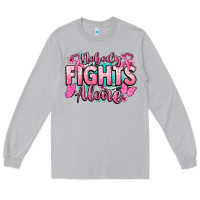 Moon Dust Nobody fights alone Cancer Awareness Long Sleeve Tee - HowdyJamesFarm