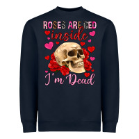 Navy roses are red inside i m dead Heavyweight Sweatshirt - OliviaCreatesArt