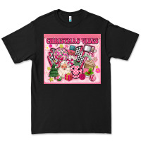 Black 3d retro pink christmas vibes Premium Tee - MaliasSmallBusiness