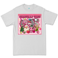 Dove Grey 3d retro pink christmas vibes Premium Tee - MaliasSmallBusiness
