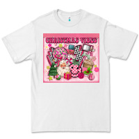 White 3d retro pink christmas vibes Premium Tee - MaliasSmallBusiness