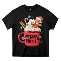 Black merry and bright Heavy Core Tee - MaliasSmallBusiness