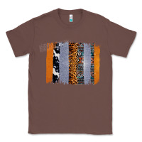 Chestnut Western Cowhide Glitter Aztec Leopard Pattern Brushstroke Classic Tee - Bettercallsaul