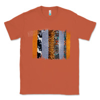Copper Western Cowhide Glitter Aztec Leopard Pattern Brushstroke Classic Tee - Bettercallsaul
