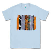 Dusty Blue Western Cowhide Glitter Aztec Leopard Pattern Brushstroke Classic Tee - Bettercallsaul