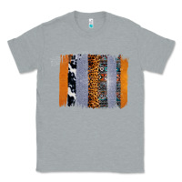 Heather Grey Western Cowhide Glitter Aztec Leopard Pattern Brushstroke Classic Tee - Bettercallsaul