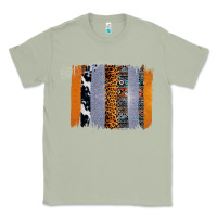 Matcha Western Cowhide Glitter Aztec Leopard Pattern Brushstroke Classic Tee - Bettercallsaul