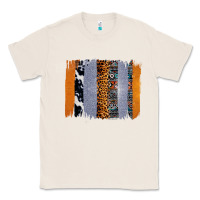 Natural Western Cowhide Glitter Aztec Leopard Pattern Brushstroke Classic Tee - Bettercallsaul