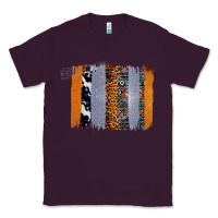 Plum Western Cowhide Glitter Aztec Leopard Pattern Brushstroke Classic Tee - Bettercallsaul