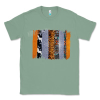 Western Cowhide Glitter Aztec Leopard Pattern Brushstroke Classic Tee | Teevron