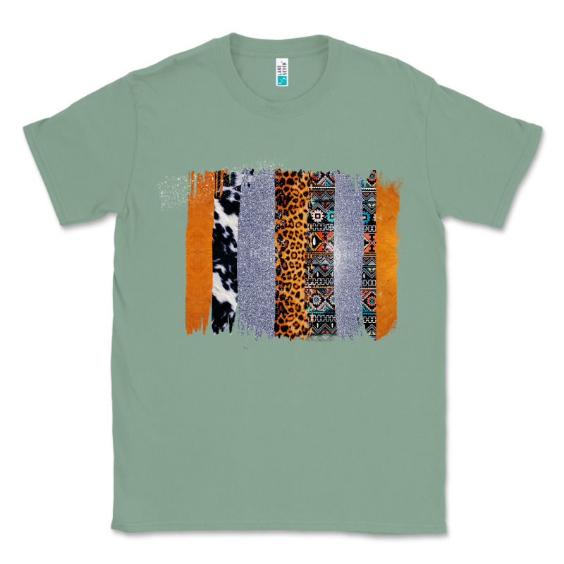 Western Cowhide Glitter Aztec Leopard Pattern Brushstroke Classic Tee by Bettercallsaul | Teevron