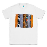 White Western Cowhide Glitter Aztec Leopard Pattern Brushstroke Classic Tee - Bettercallsaul