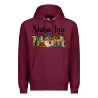 Burgundy western shiba inu mom Premium Hoodie - RanaPortraitStore