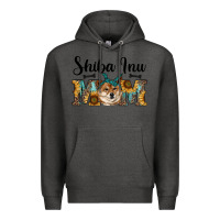 Charcoal Heather western shiba inu mom Premium Hoodie - RanaPortraitStore