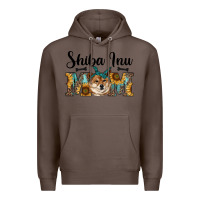 Coffee western shiba inu mom Premium Hoodie - RanaPortraitStore