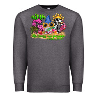 Charcoal Heather with god all things are possible summer Premium Sweatshirt - CowhideDigitalArt