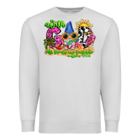 Dove Grey with god all things are possible summer Premium Sweatshirt - CowhideDigitalArt