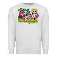 Oatmeal Heather with god all things are possible summer Premium Sweatshirt - CowhideDigitalArt